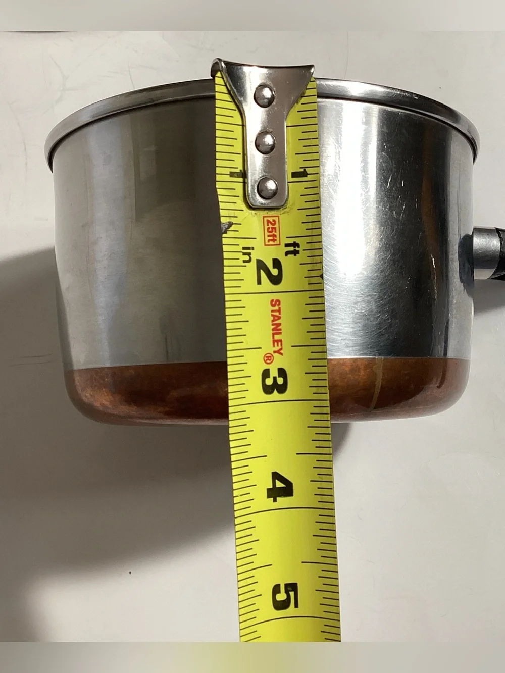 Vtg 50s Maid of Honor 1 Qt Sauce Pot & Lid Copper Bottom